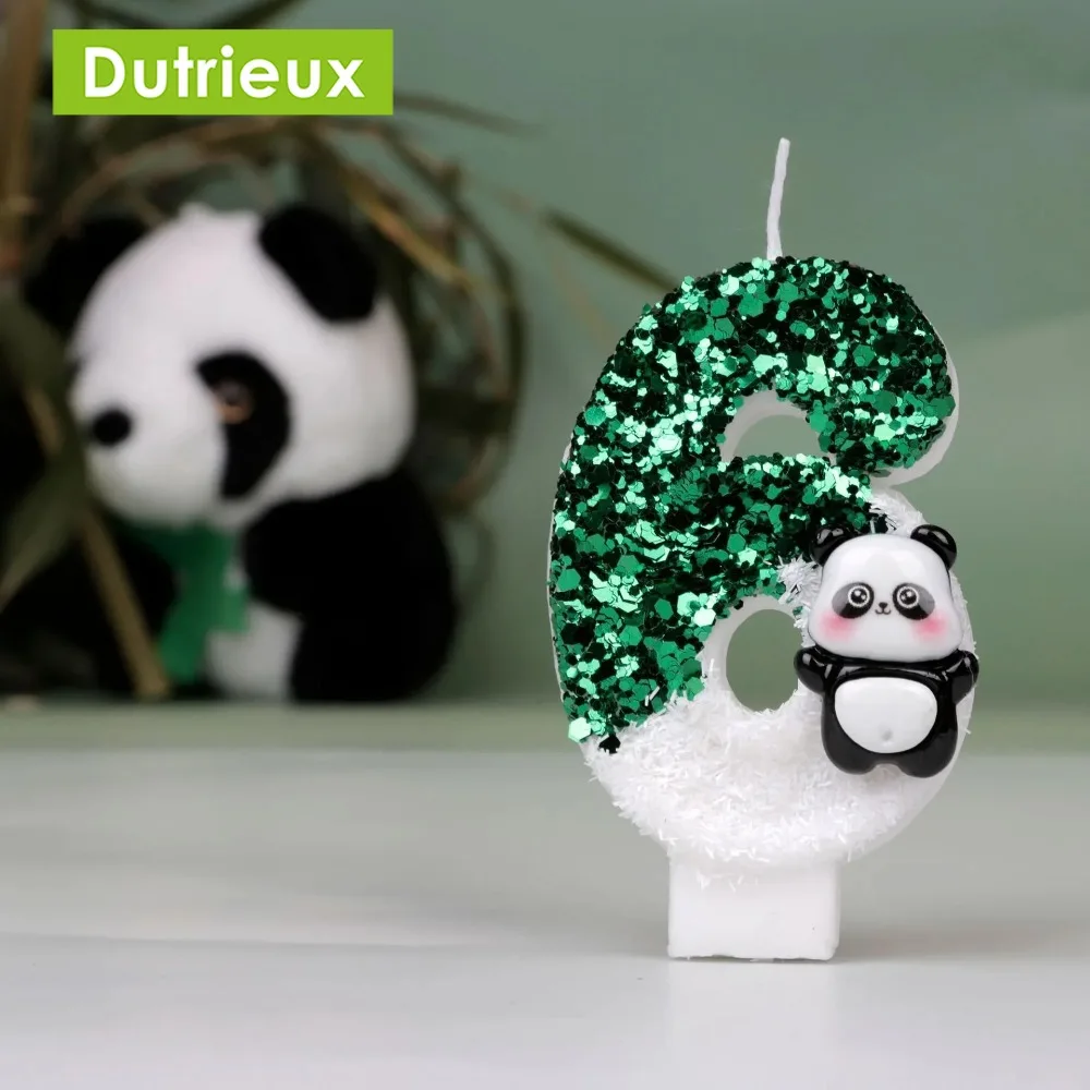 Creative Digital Candles Cute Panda Birthday Cake Party Candle Party Atmosphere Candle Scene Decoration Supplies Birthday gift