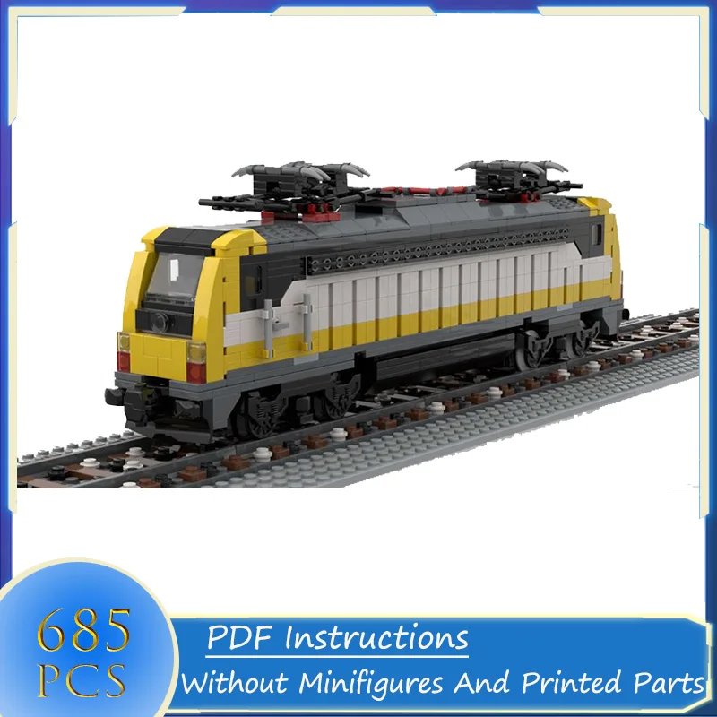 City Transportion Postal Locomotive & Container Wagon MOC Building Blocks Trains Model DIY Assembly Technology Bricks Toy Gifts