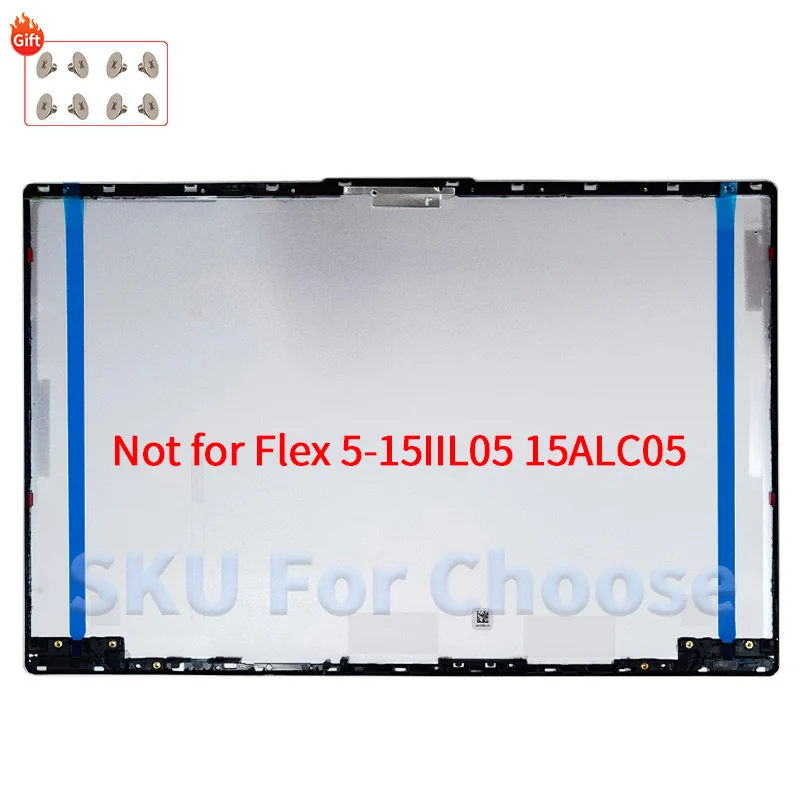 Silver/Gray/Blue New Laptop Cover For Ideapad 5 15IIL05 5-15ARE05 5 15ITL05 5-15ALC05 LCD Screen Back Cover Front Bezel Hinges