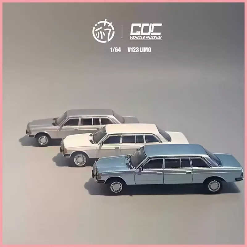 GOC Diecast 1:64 Scale V123 Limo Alloy Car Model Static Collection Decorated Holiday Gifts Toys