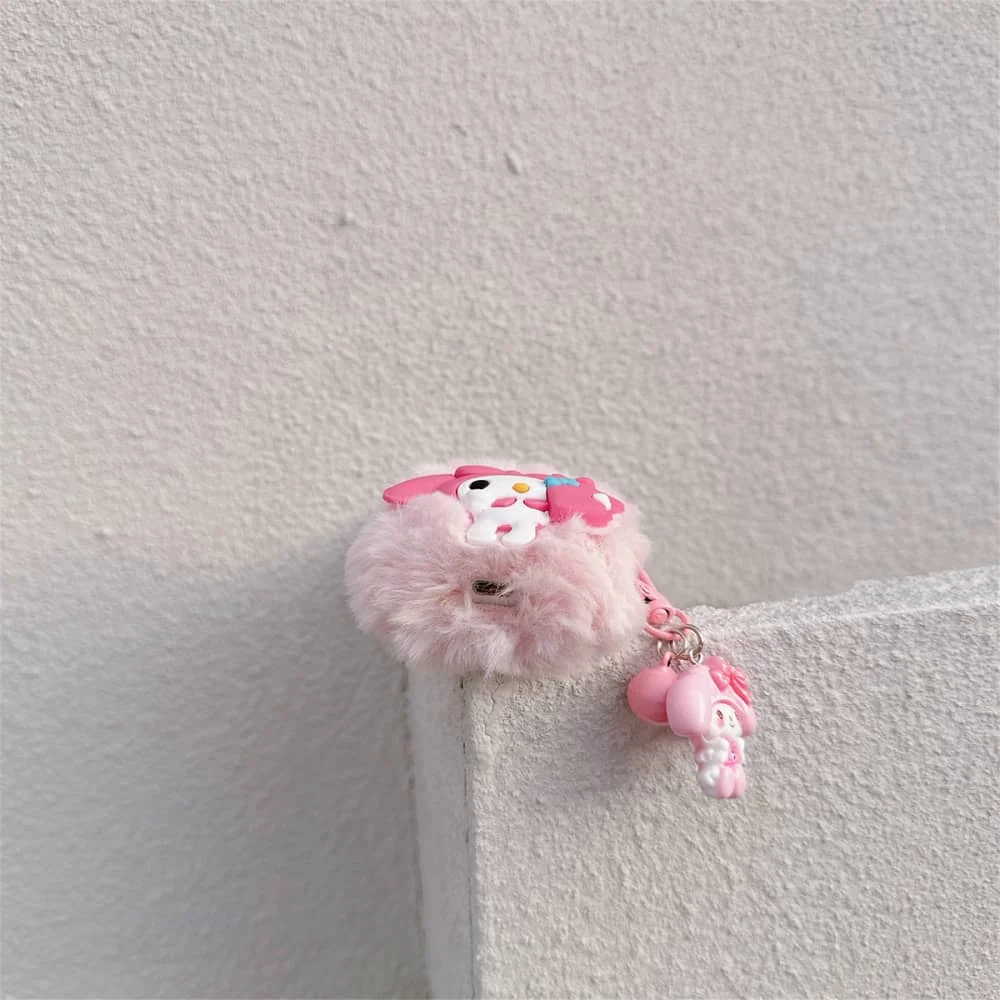 جراب سماعة أذن لسماعات AirPods Pro ، كرتون لطيف ، دور أنيمي ، لحن ، حافظات سماعات أذن لسماعات Air Pods 1 ، 2 ، 3 ، غطاء واقي ناعم من القطيفة