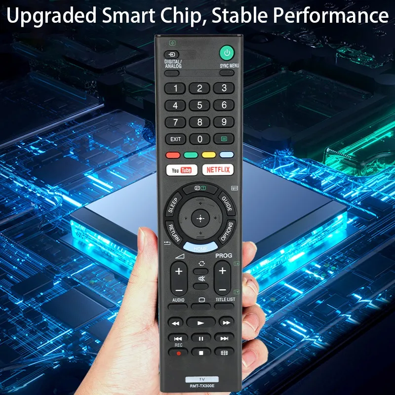 Per Sony Smart TV LCD con pulsante Youtube/Netflix SAEP KD-55XE8505 KD43X8500F RMT-TX300P KD65X7000E Telecomando RMT-TX300E