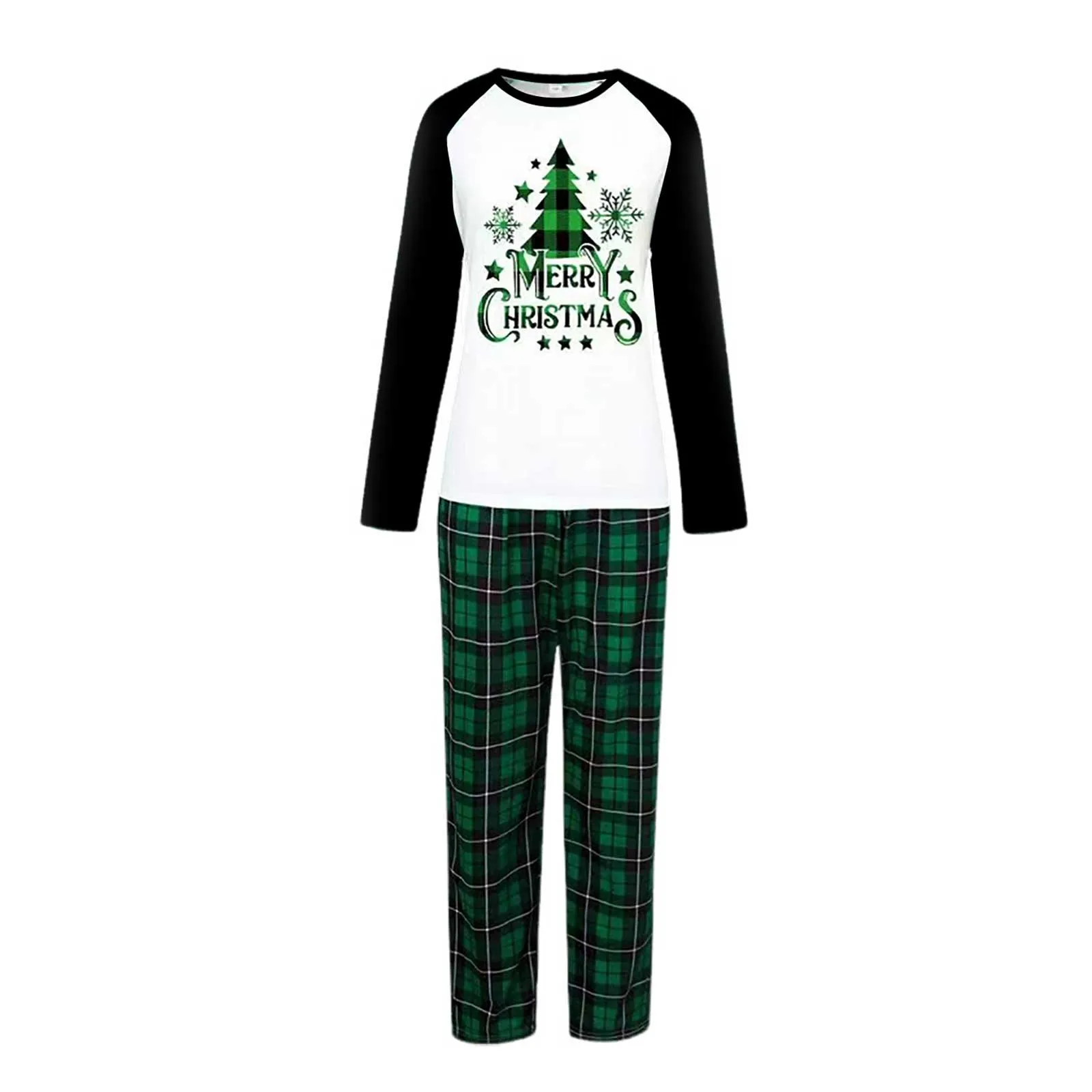 Family Matching Outfits Christmas Trees Baby Pajamas Set Printed Casual Loose Home Clothes Long Sleeve Parent-Child Clothing