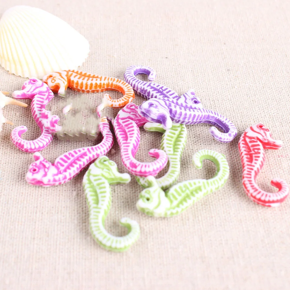 

12pcs Resin Seahorse Decor Realistic Shape Miniature naments for Terrariums Fairy Gardens Bonsai Micro L Gardening Props