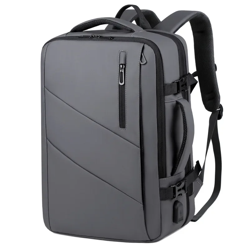 Men Business Backpack Multi Pocket Expandable Backpack Waterproof USB School Backpack Business Travel Bag