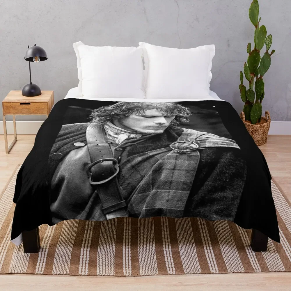 Jamie Fraser Outlander Throw Blanket Fluffys Large funny gift christmas decoration Blankets