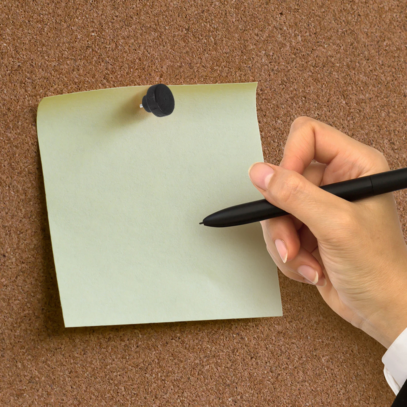 100 шт. деревянные кнопки с плоской головкой, черные декоративные кнопки для большого пальца для доски объявлений, пробковые доски, настенные ремесленные проекты, офис