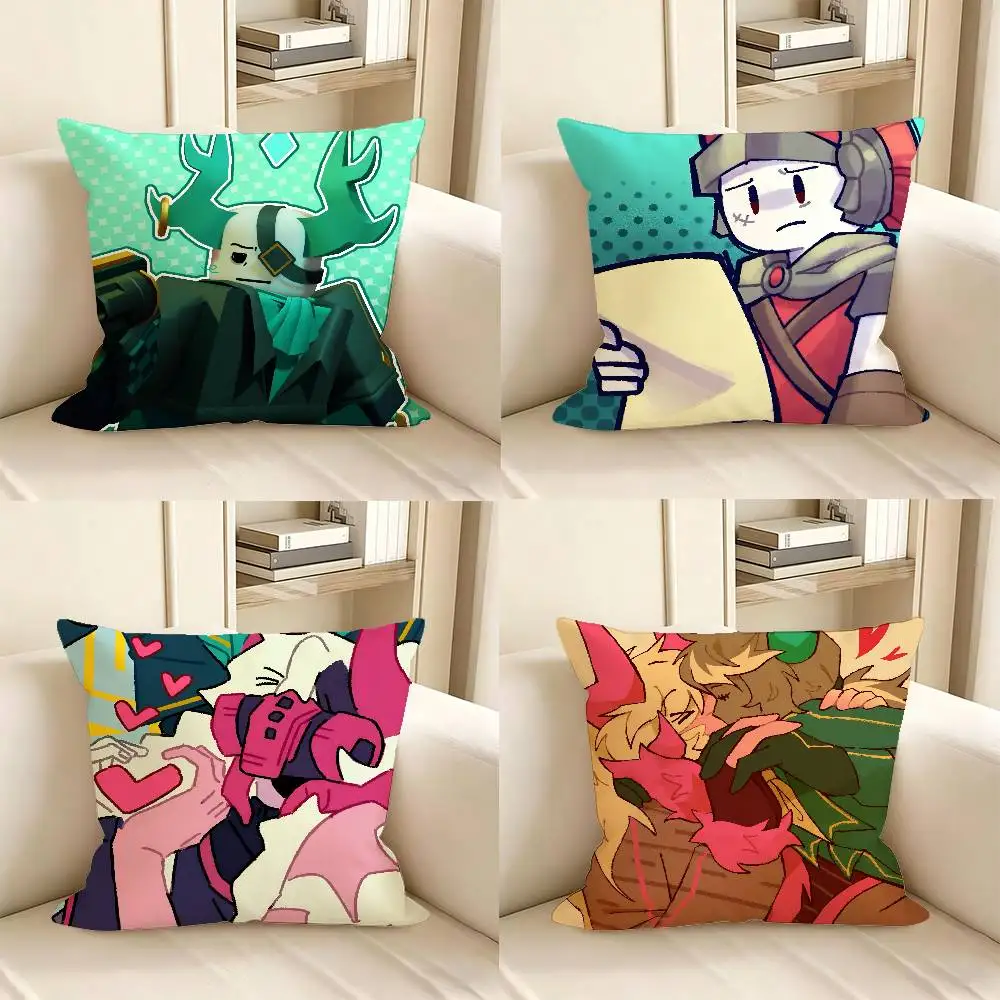 1pc Funny Subspace Sword Medkit Meme Game P-Phighting Pillow Case Fashion Square Bedroom Sofa Room Ins Decoration Leisure