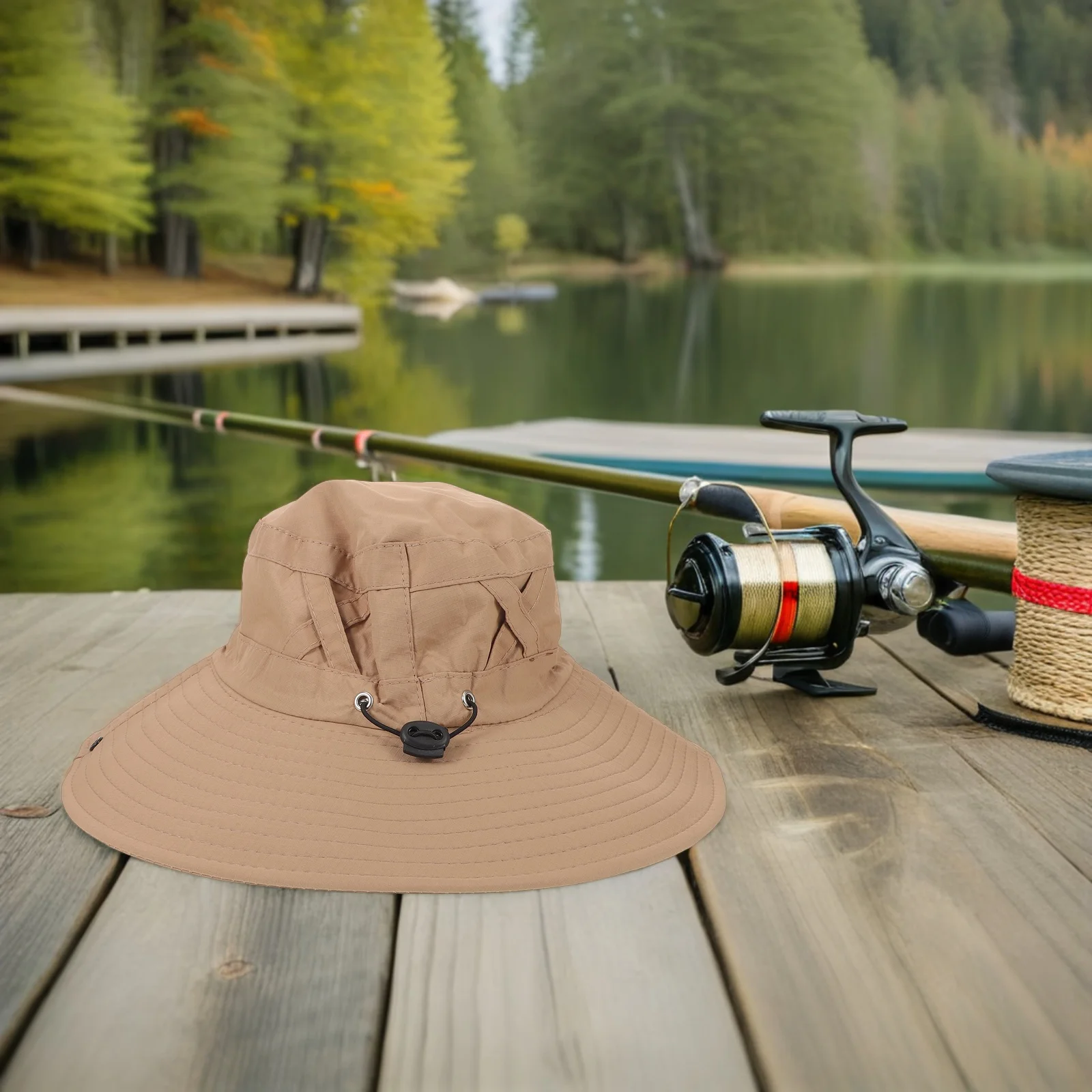 

2 Pcs Sun Hat for Men Visor Full Brim Fishing Universal Khaki Floppy Hats Women Travel
