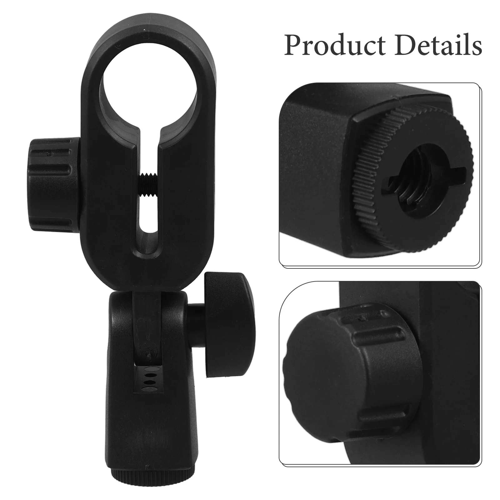 

2Pcs Microphone Clamp Shockproof Clip Holders Adjustable Mic Clips Compatible for Mic Stand and Recording Use Microphone Clips