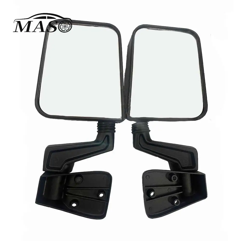 

1 Pair Side Rearview Mirrors for Jeep Wrangler Manual Mirror 1987-2002 Left Driver Right Passenger Black Wing Mirror