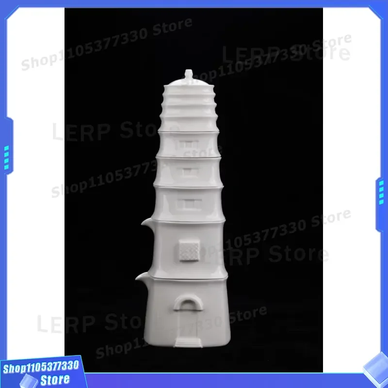 Dingci Ceramic Tea Set Stepped Prosperous Pagoda Design Traditional Kung Fu Teaware Gift Box Home Decoration Office Use