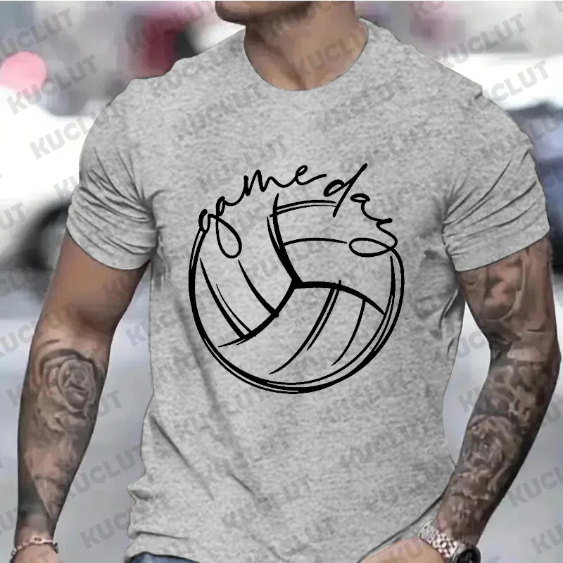 Game Day Shirt for Men Clothing Game Day T-shirts Men Boys Clothes Volleyball Season Tee Shirts Volleyball Team Shirt for Men