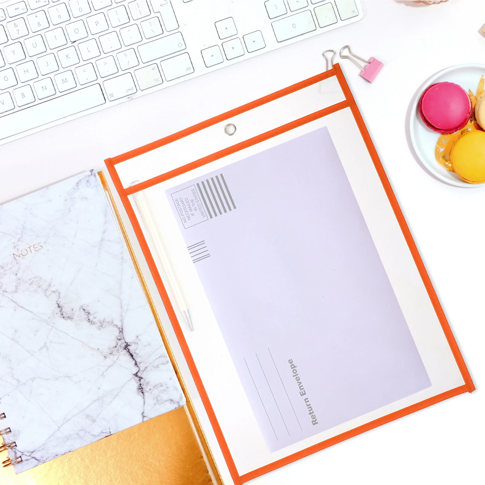 

6Pcs Clear Document Sleeves Heavy Duty File Protectors for Papers Reports Cards Portable Organizer Supplies for Office Home Use