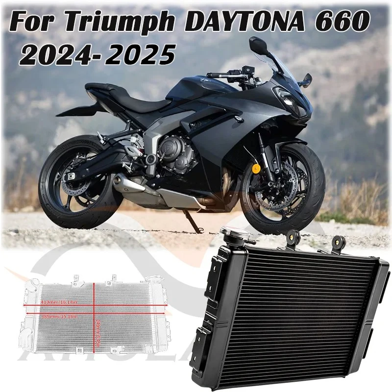

Motorcycle Replacement Radiator Reservoir For Triumph Daytona 660 2024 2025 Motobike Cooling System Aluminum Engine Cooler Parts