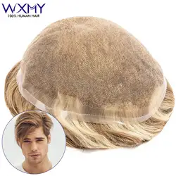 Toupee Men Full Lace Base Male Hair Prosthesis Replacement Systems Breathable Natural Human Hair Man Wig Protesis Capilar Hombre