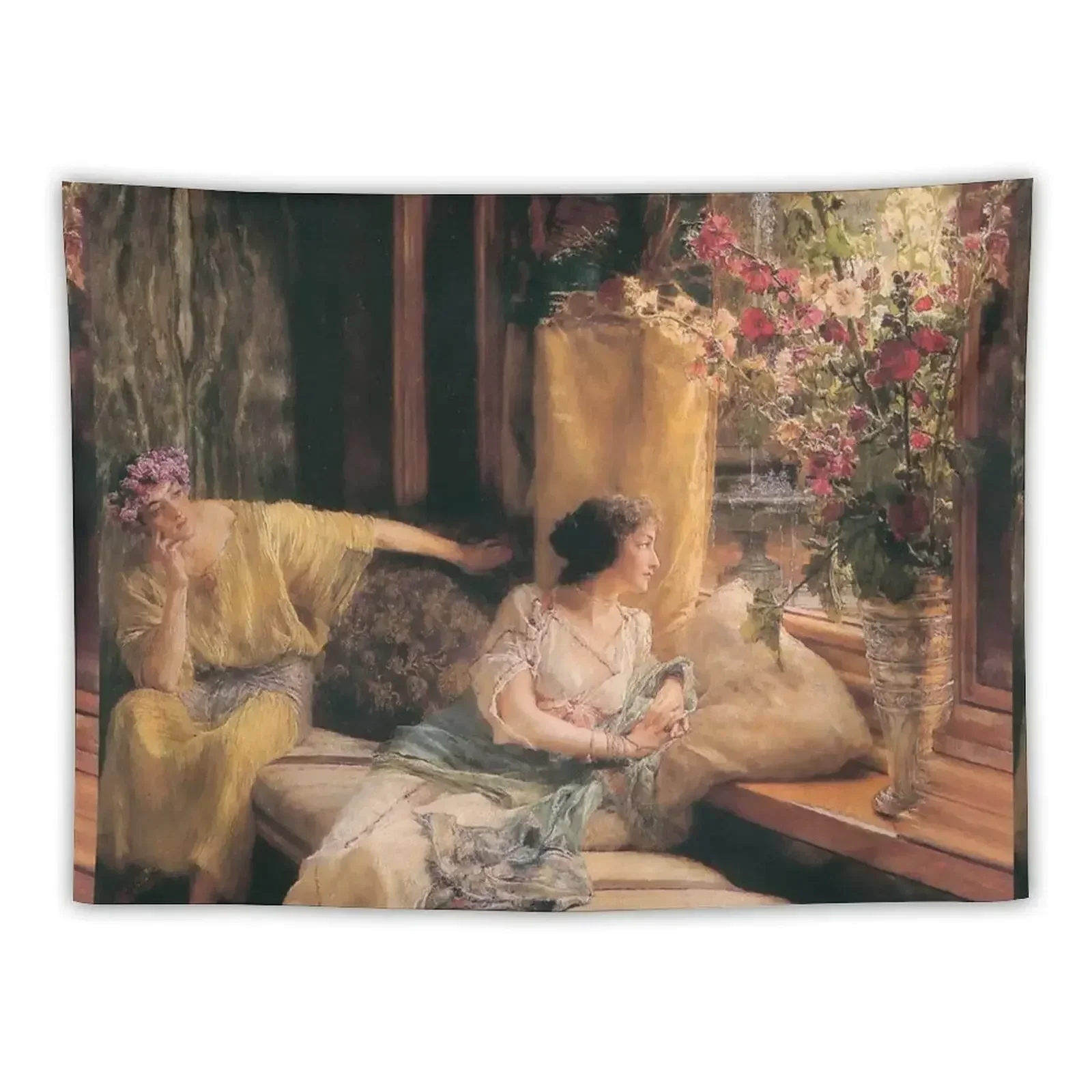 

Vain Courtship - Sir Lawrence Alma-Tadema - 1900 Tapestry Room Decor For Girls Home Decorations Cute Room Decor Tapestry