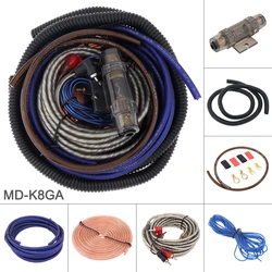 8 Gauge Amplifier Installation Wiring Kit Car Speaker Woofer Cables Power Amplifier Audio Line Power Line with Fuse Suit
