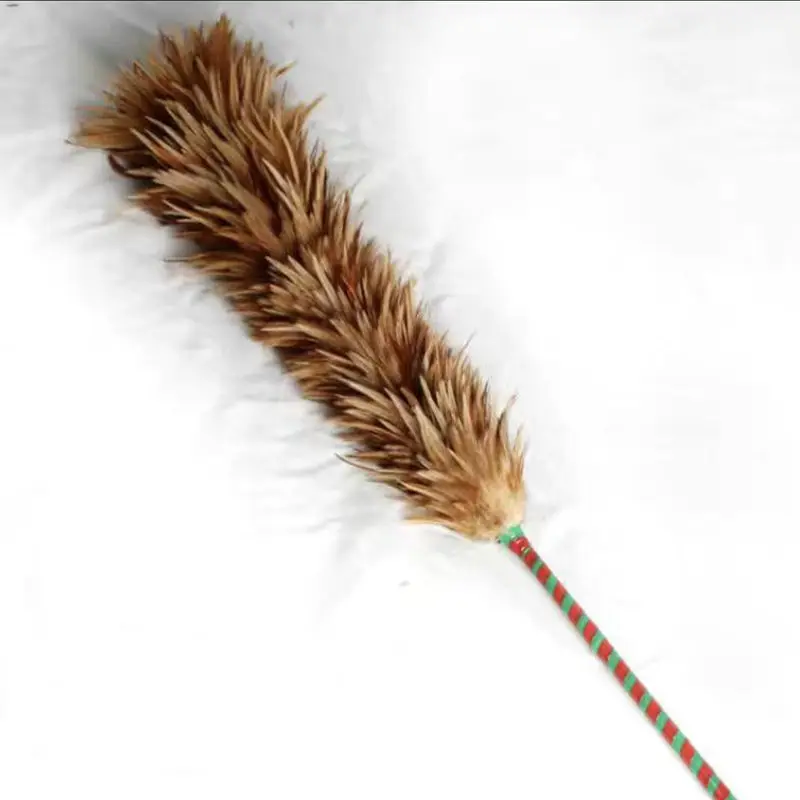 Chicken Feather Duster Car Household Dust Sweeping Dust Removal Not Easy to Lint Wall Ceiling Retractable Chicken Feather Duster