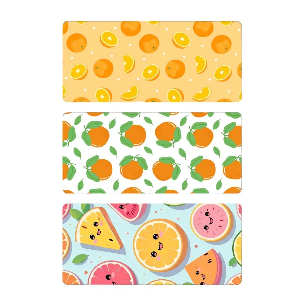 Cute Fresh Art Orange Pattern Mouse Pad Mousepad Large Gaming LockEdge Thickened PC Table Desk Mat
