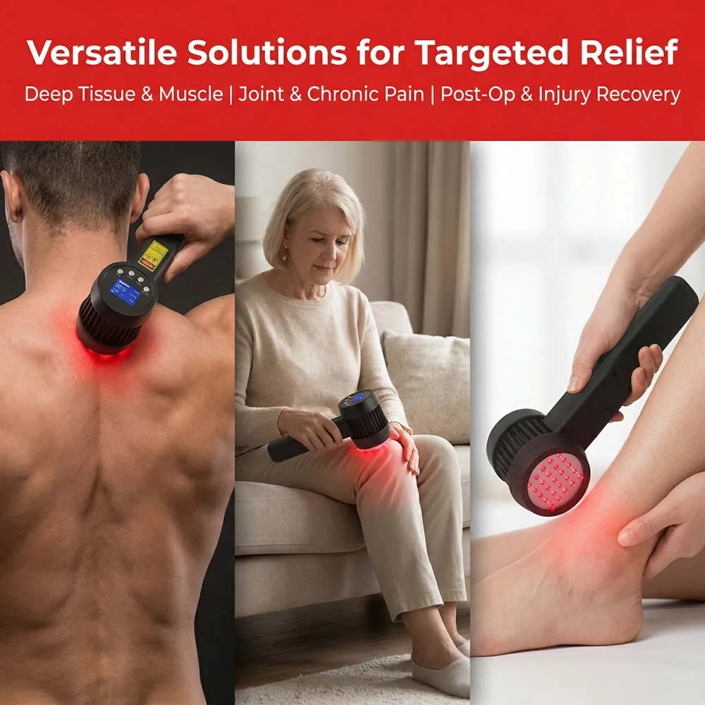 Medical Grade Cold Laser Therapy Device 5000mW for Arthritis Pain Relief 808nm Infrared Laser for Wound Healing Nerve Recovery