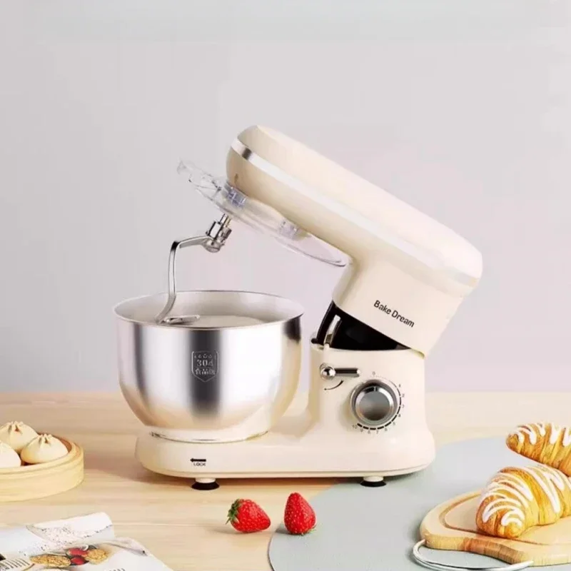 220V Stand Mixer Cooker Home 4.5L/5L/5.5L Small Kneader Stirrer Fermentation All-in-One Pasta Machine Live Mixer Spiral Mixer