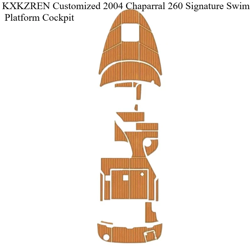 

KXKZREN Custom 2004 Chaparral 260 Signature Swim Platform Cockpit Marine Yacht EVA Foam Decking Sheet Self-adhesive Flooring Pad