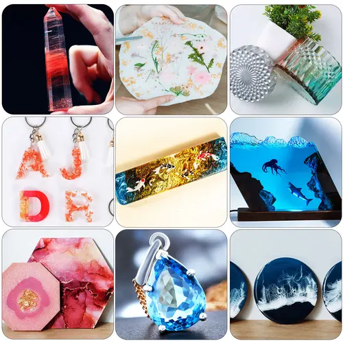 Imagen 2 del producto Pegamento de resina epoxi 1:1 AB, adhesivo muy endurecedor, para fabricación de joyas, mezcla transparente, para manualidades, 500/1000ml