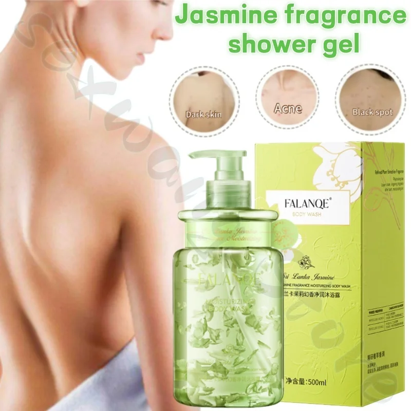 Jasmine Fantasy Fragrance Cleansing Shower Gel 500ml with long-lasting fragrance, moisturizing, cleaning grease and dirt