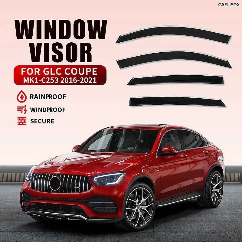 

For Mercedes GLC X253 C253 Window Visor Sun Shade Rain Guard Side Windshield Awning Auto Accessories