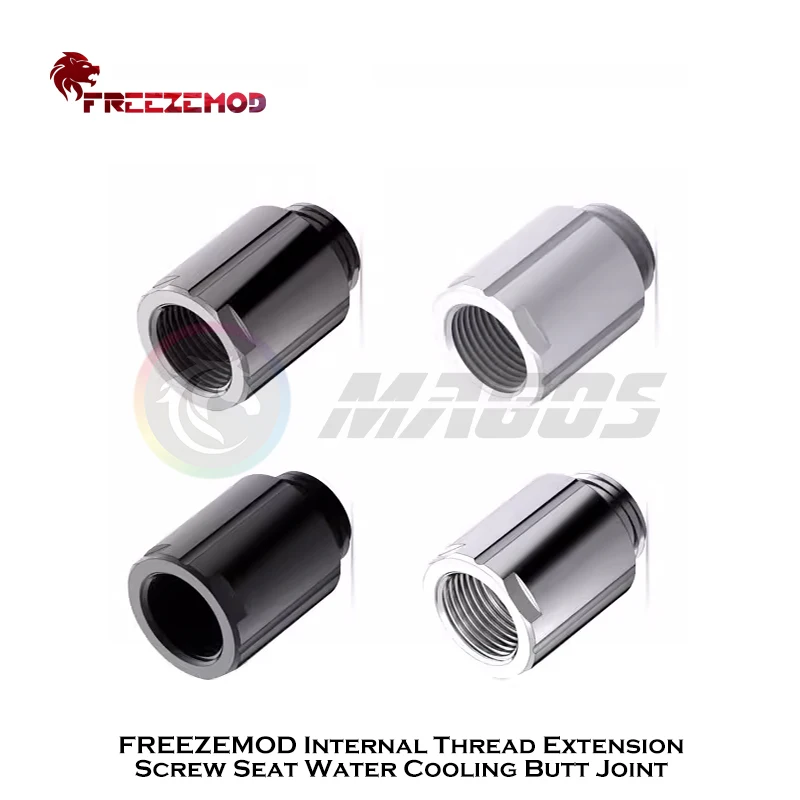 FREEZEMOD FYCLZ-M40-10 Water Cooling Extender Fitting Nickel Plated,  M-F Thread Grey/White /Black /Silver
