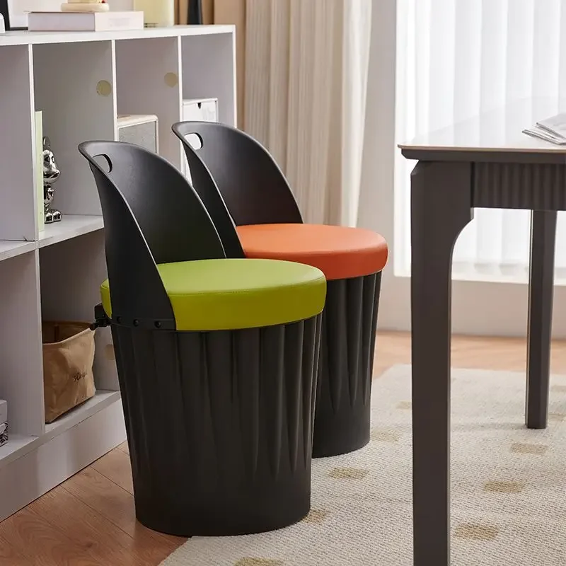 Plastic household living room can store storage dining chair Commercial dining table chair casual dining room paint bucket