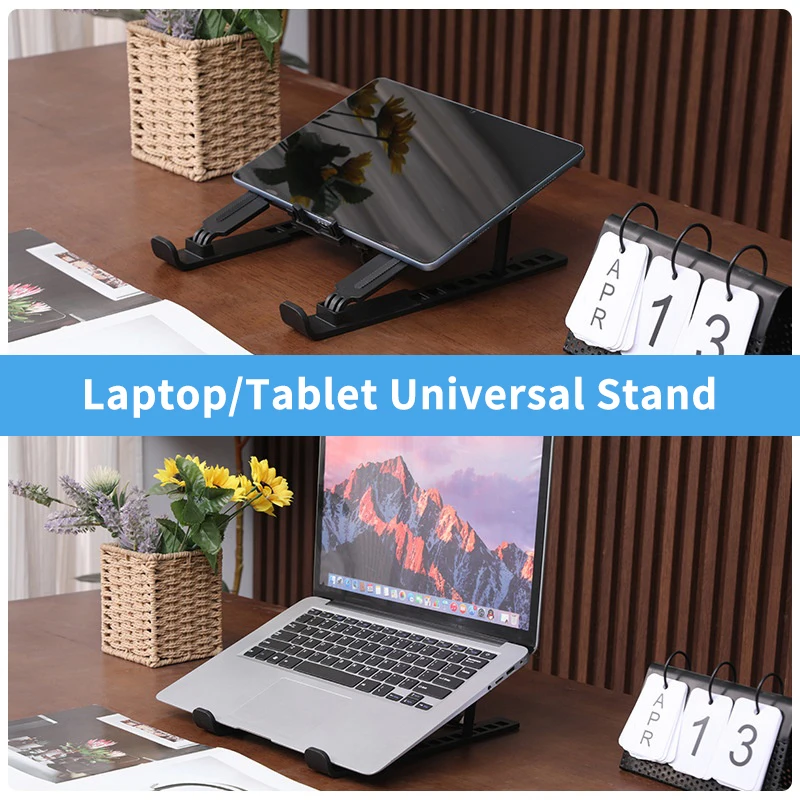 Foldable Laptop Cooling Stand Base Portable Notebook Cooler With Cooling Fan Pad Holder Radiator Bracket Heighten Rack-F(x)