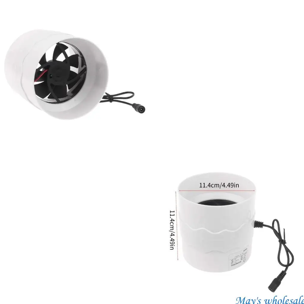 

Adjustable Speed Exhaust Fan Quiet Duct Extractor Air Boosters Fan Ventilation 448A