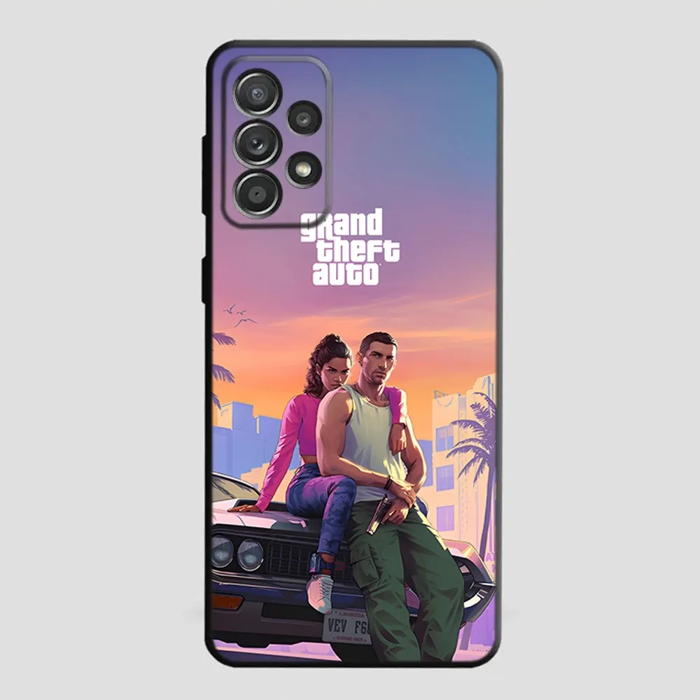 Game G-GTA 5 6 Vice City Phone Case For Samsung S21,S22 Ultra,S20,S30 plus,S22 plus,S23,S30 ultra 5G Silicone Cover