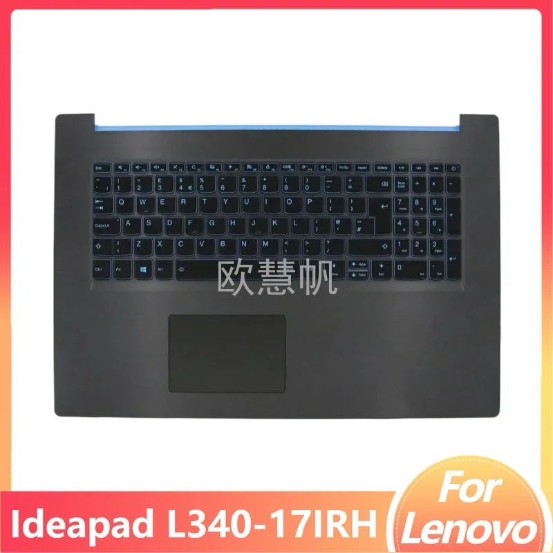 

M UK New for Lenovo Ideapad L340-17IRH Gaming Laptop Palmrest Upper Case Top Cover Case with Touchpad Backlight Keyboard