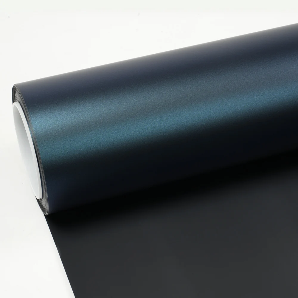 High Stretchable Vinyl Wrap Air Bubble Free Blue Color Shift Wrapping Ghost Metallic Midnight Blue