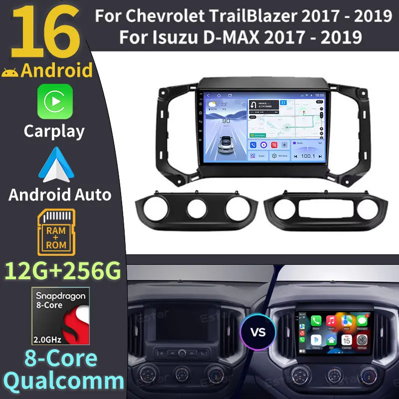 Radio Multimedia para Auto con Android 16 para Chevrolet TrailBlazer 2017-2019, S10 Colorado, Isuzu D-MAX, Reproductor de Video Estéreo 5G