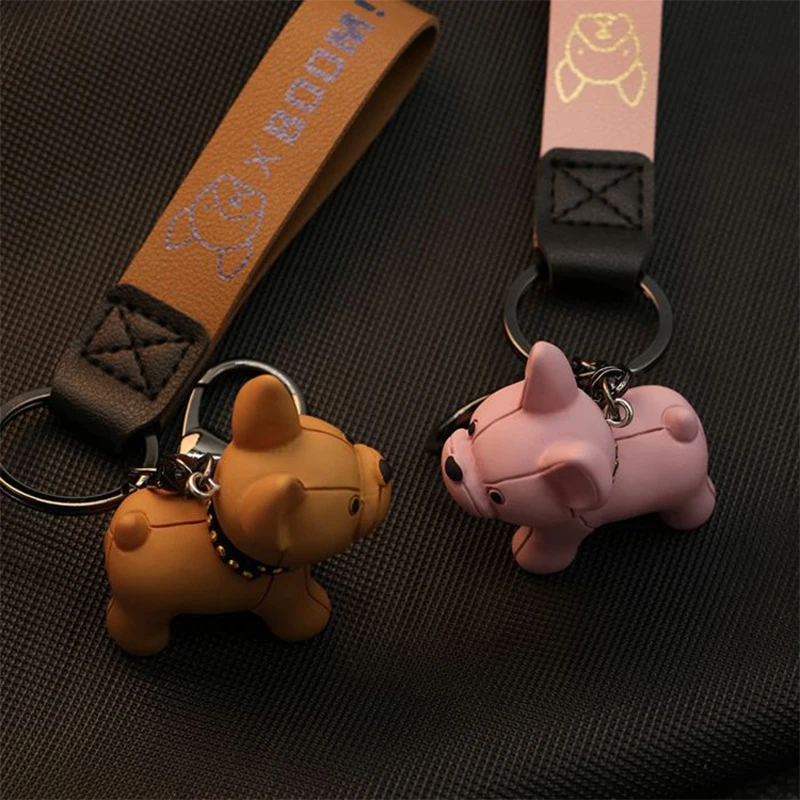 Creative Law Fighting Dog Cartoon Keychain Cute Pit Bull Shiba Inu Doll Key Chain Bag Pendant