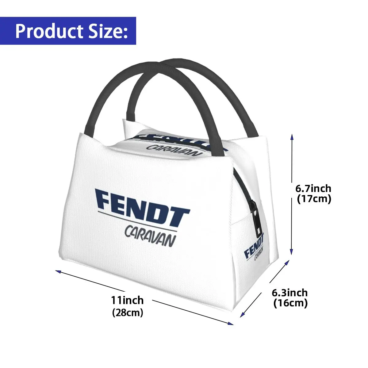 Fendt 캐러밴 점심 도시락 가방, 절연 도시락 상자, 휴대용 점심 토트 피크닉 가방, 쿨러 보온 가방, 여자 소녀 학교