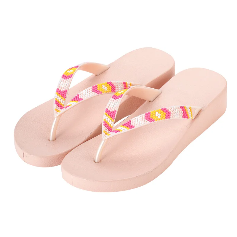 

Summer Wedge Flip-Flops Fashion Beach Shoes Wear Waterproof Flip-Flops Outside Of A Casual Vacation