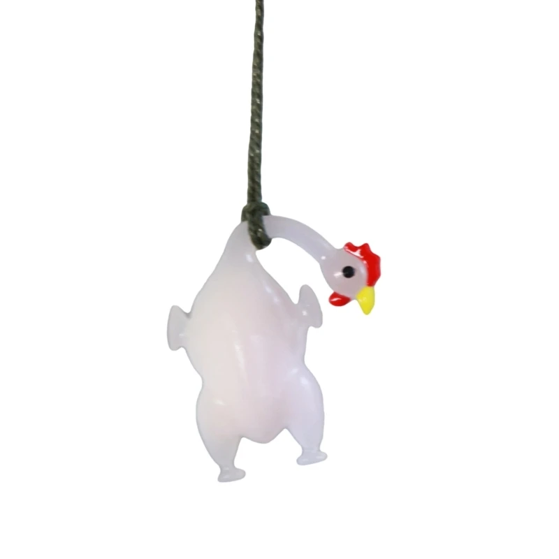 

Temperature Sensitive Roast Chicken Keychain Vehicle Resin Pendant with Fun Color Changing in Sunlight For Home Display