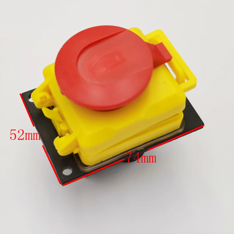 CK21 4 Pins Electromagnetic Switch Emergency Stop ON-OFF Push Button Switches for Industrial Machine Tool AC 250V 16(12)A 5E4