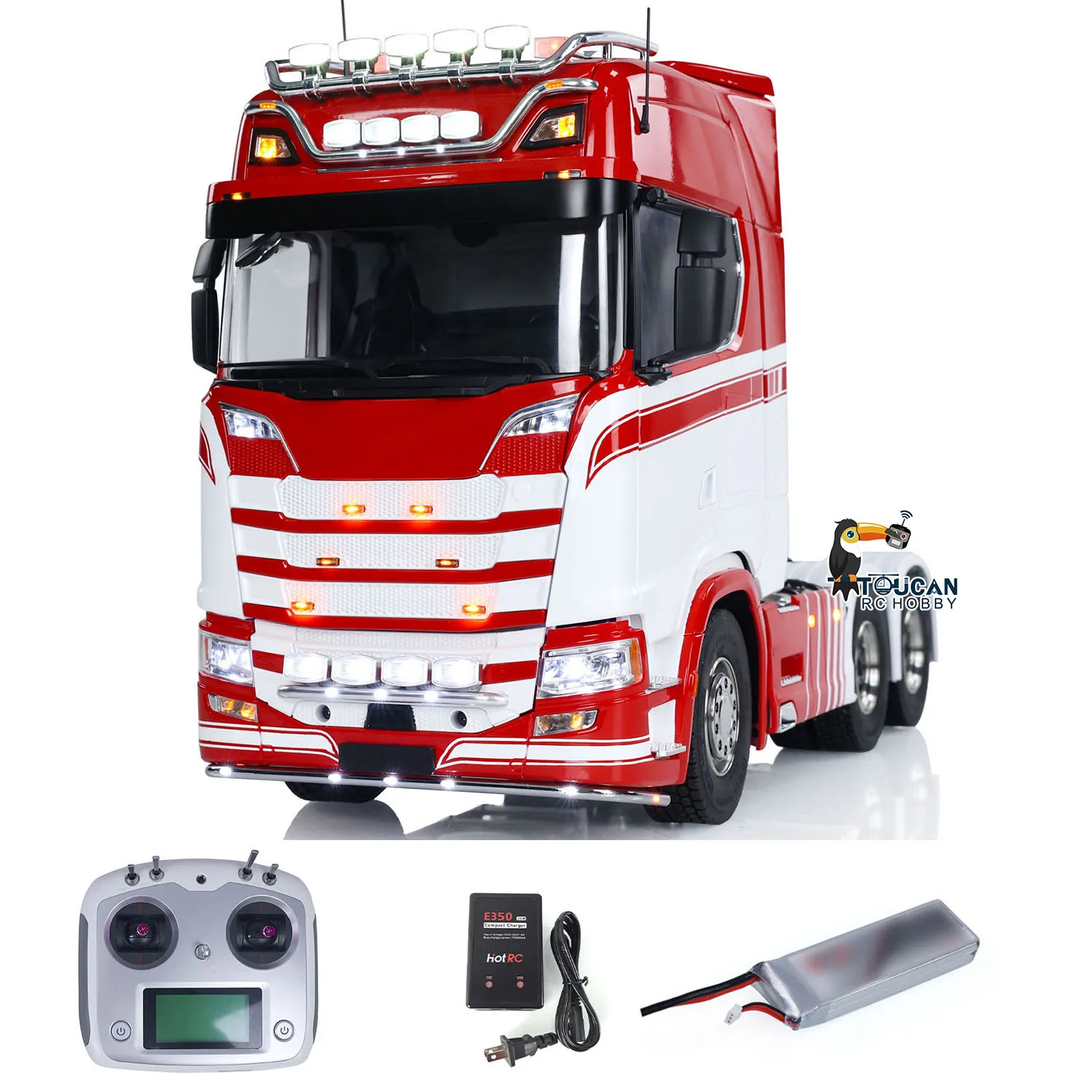 1/14 RC Tractor Truck 770S 6x6 Metal Chassis Light Sound System Smoke Door Openable 3-speed Servo ESC RC Toys Truck RC Model