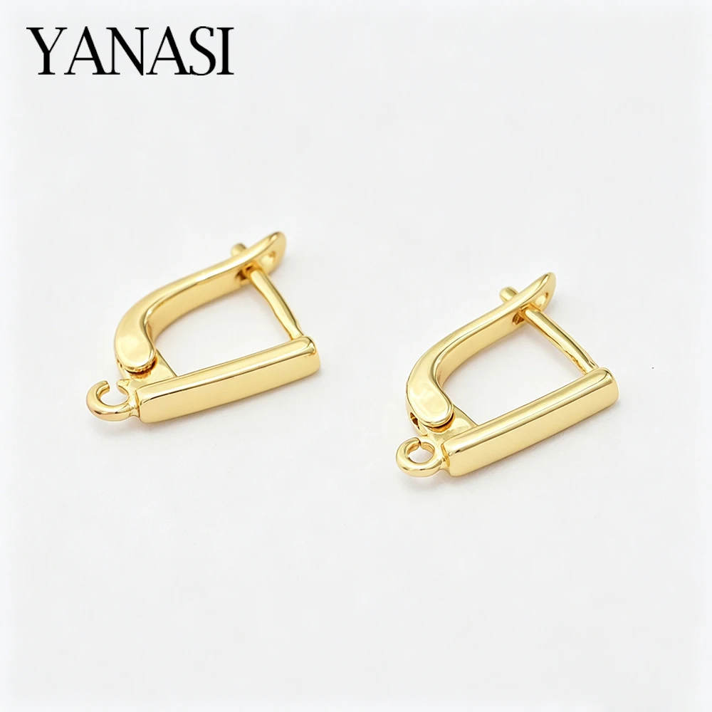 Verschiedene Stile, klassische Ohrringhaken, Verschlüsse, antiallergisch, 18 Karat vergoldet, Schmuckzubehör für die Herstellung von Schmuck im DIY-Stil. – Detail 3