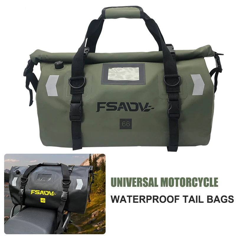 3 Color Motorcycle Waterproof Tail Bag Travel Outdoor Dry Luggage Roll Pack Bag For BMW R1250GS For YAMAHA For HONDA Outdoor Bag