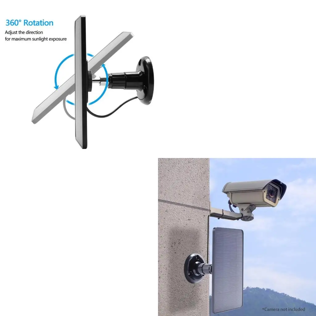  10W Solar Panel Power Supply Wireless Outdoor Security Camera Waterproof 5V MicroUSBCharging Monocrystalline Solar Panel
