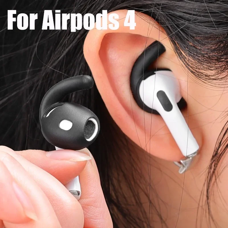 For Apple Airpods 4 Silicone in-Ear Eartip Protector for AirPods 4 Case Cover Earpad with Anti-slip Earhook Earphone Accessories view 2