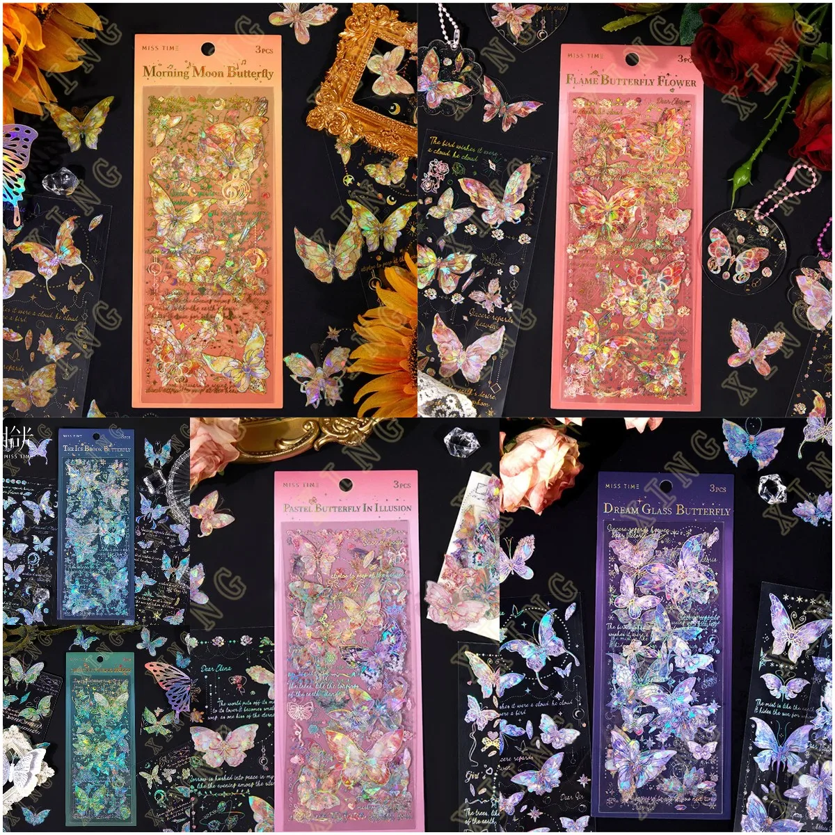 Cartoon Toro Inoue Butterfly Stickers Kawaii Waterproof Graffiti Vinyl Decals for Laptop Guitar Suitcase Skateboard Kids Gift