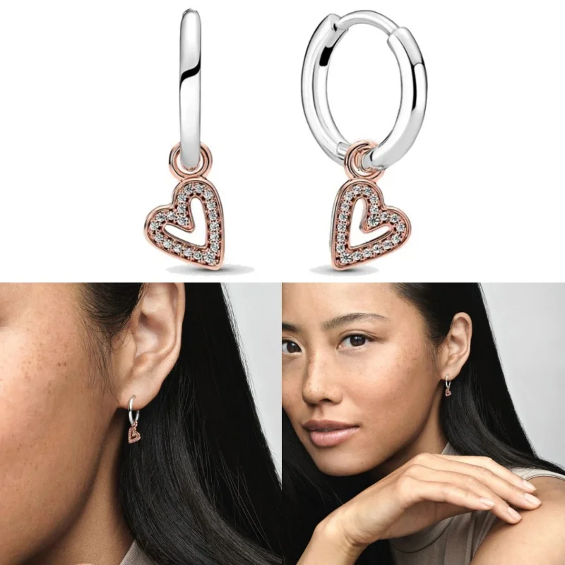 Disney New Shiny Hand Made Heart Shaped Earrings Are Perfect For A Woman Wedding Party Jewelry Gift